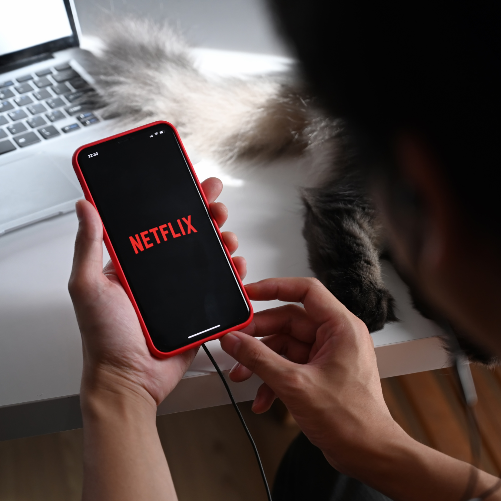 Person is opening Netflix on Mobile