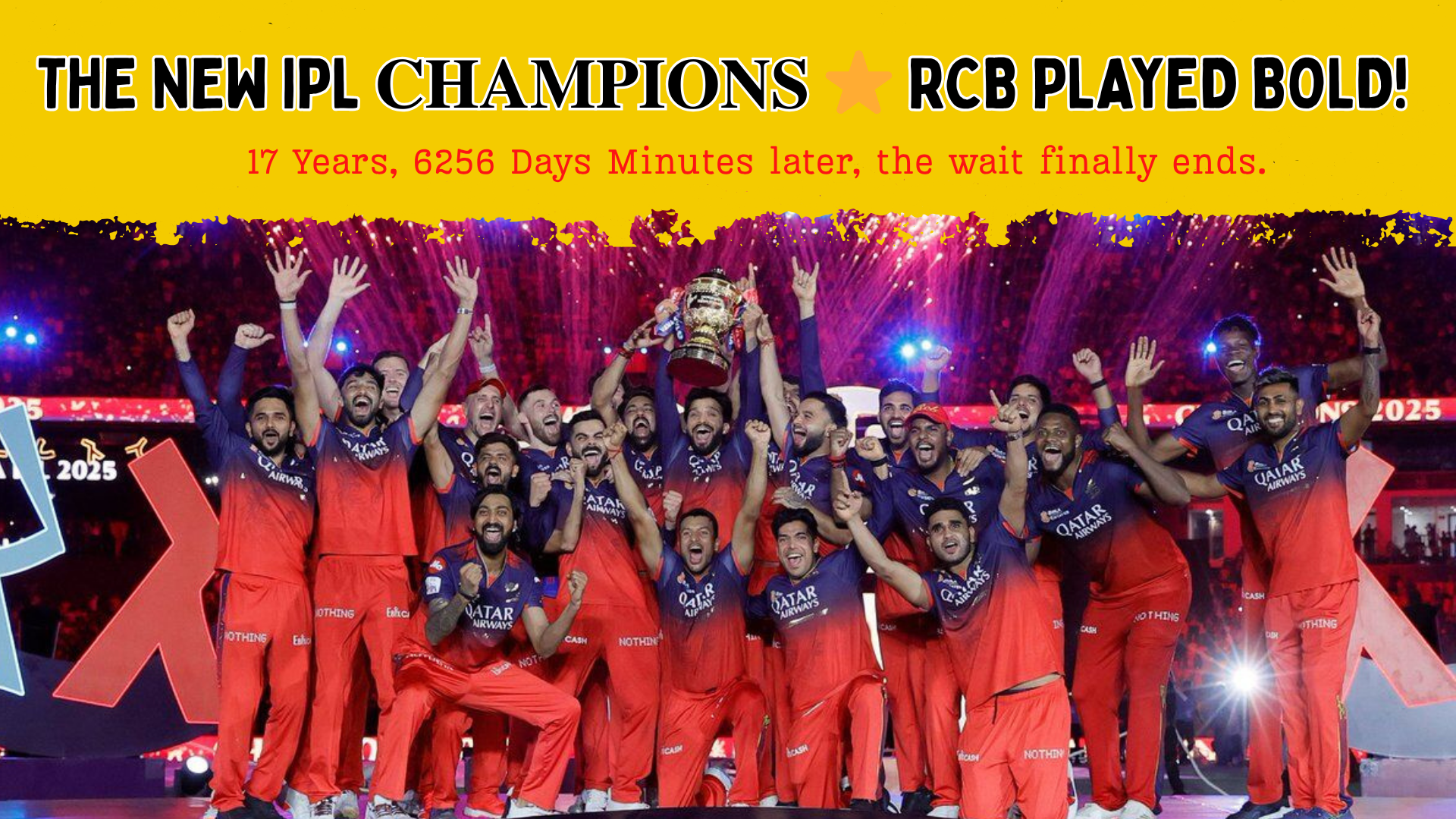 THE NEW IPL 2025 𝐂𝐇𝐀𝐌𝐏𝐈𝐎𝐍𝐒 RCB PLAYED BOLD!