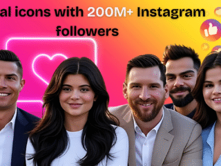 global icons with 200M+ Instagram followers in 2025