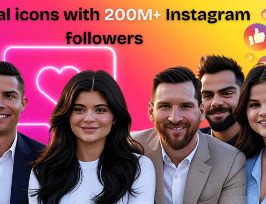 global icons with 200M+ Instagram followers in 2025